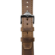 Xeric 20mm Horween Full Stitched Brown Gun Leather Strap