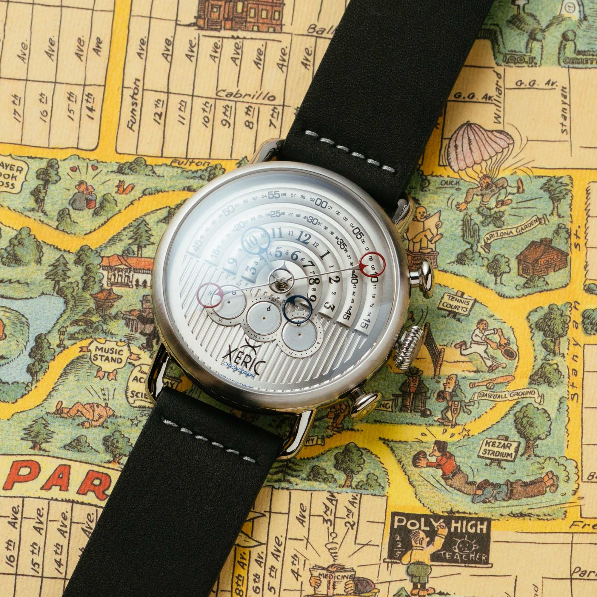 Halograph Chrono Sapphire Silver Gray | Xeric.com – Xeric Watches