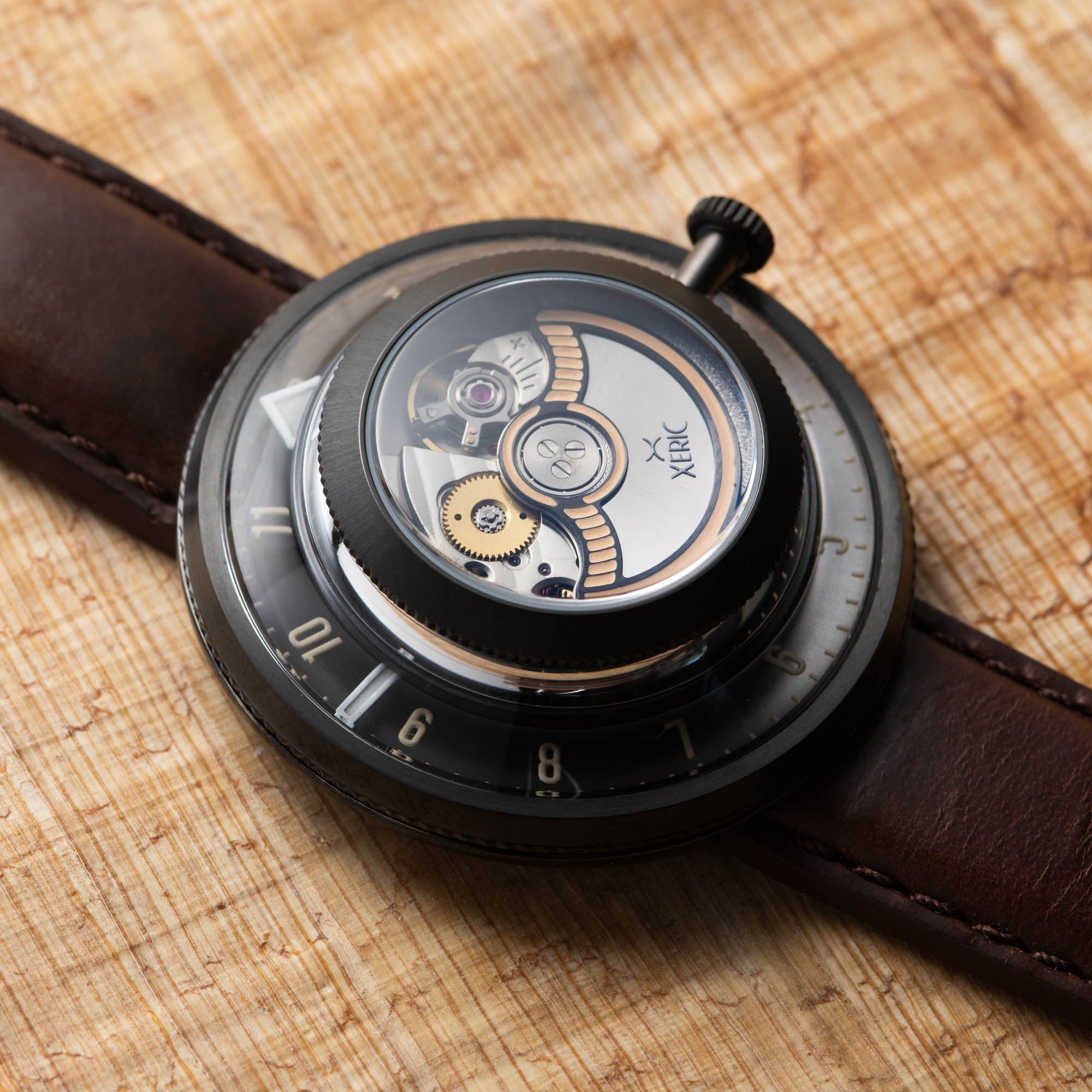 Invertor Automatic Gunmetal Brown Limited Edition | Xeric.com
