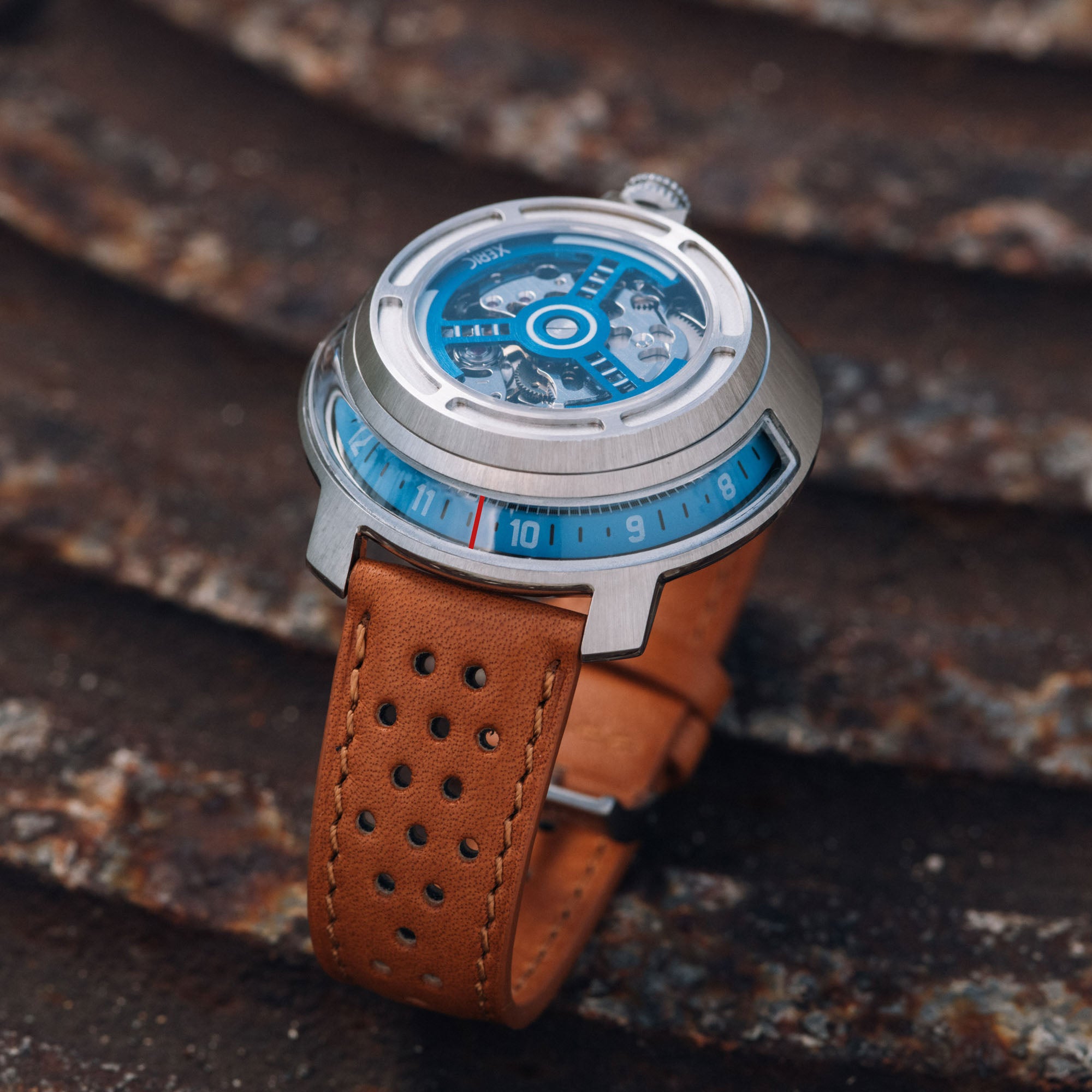 Invertor II Automatic Tan Blue | Xeric.com – Xeric Watches