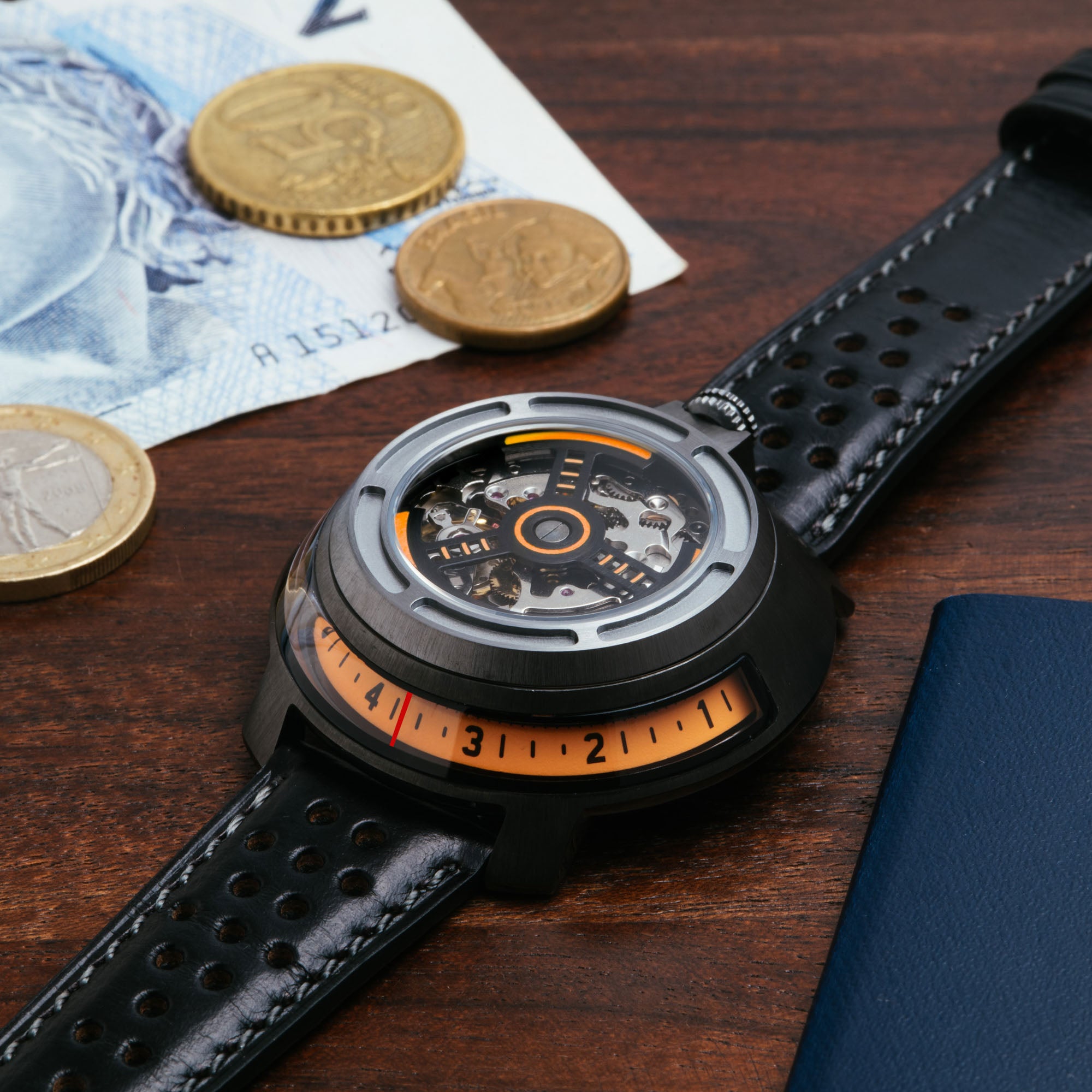 Invertor II Automatic Gunmetal Orange | Xeric.com – Xeric Watches