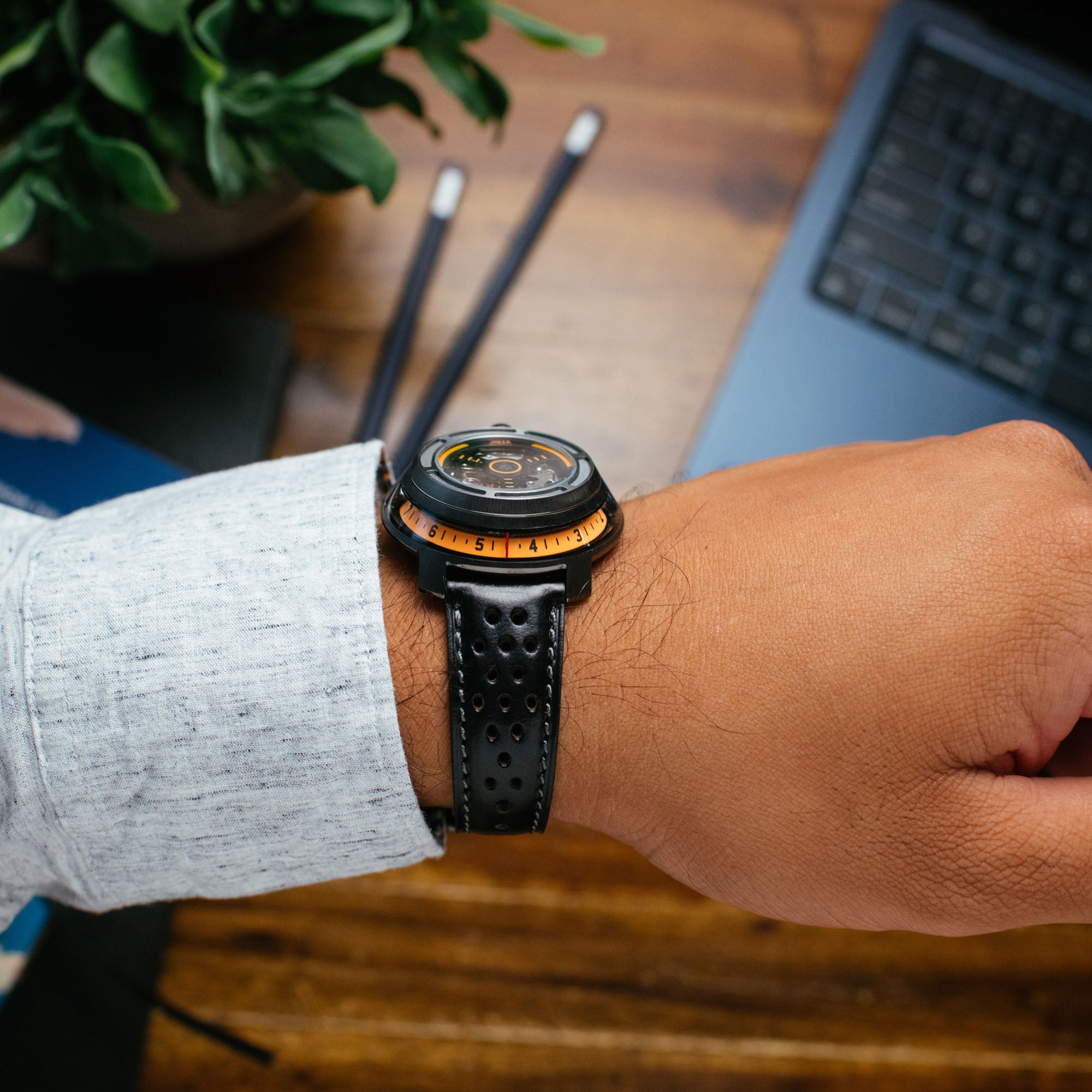 Invertor II Automatic Gunmetal Orange | Xeric.com – Xeric Watches