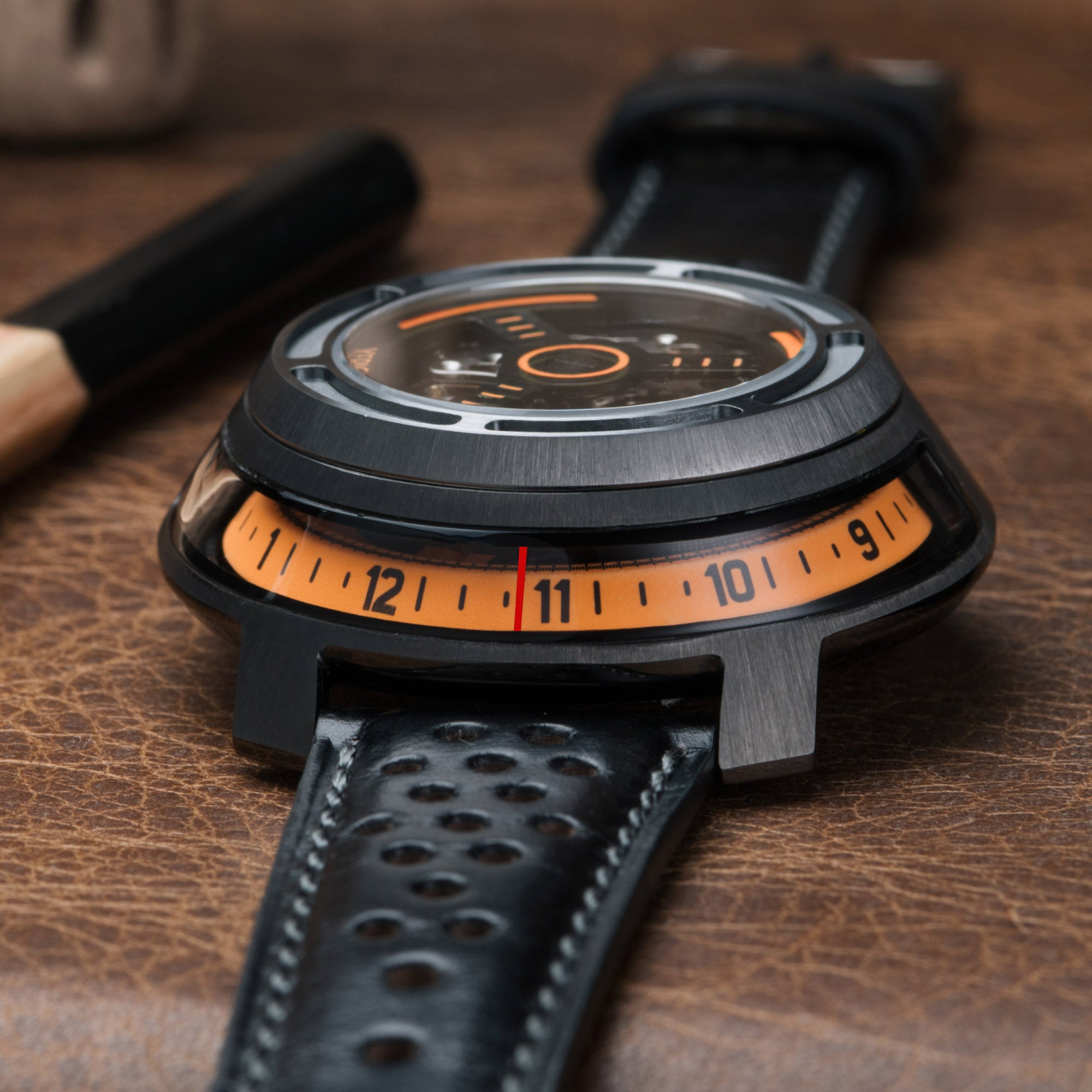 オーセントⅡ Invertor II Automatic Gunmetal Orange | Xeric.com – Xeric Watches