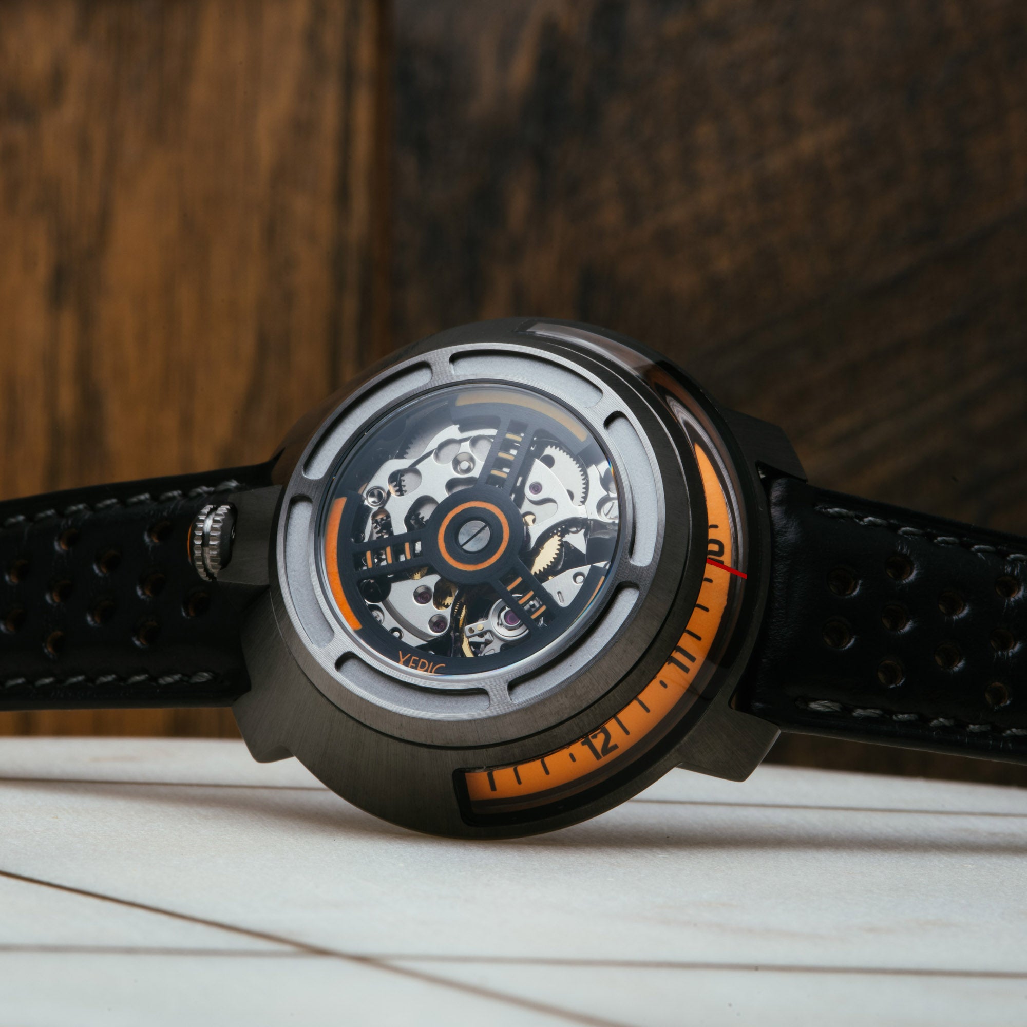 Invertor II Automatic Gunmetal Orange | Xeric.com – Xeric Watches