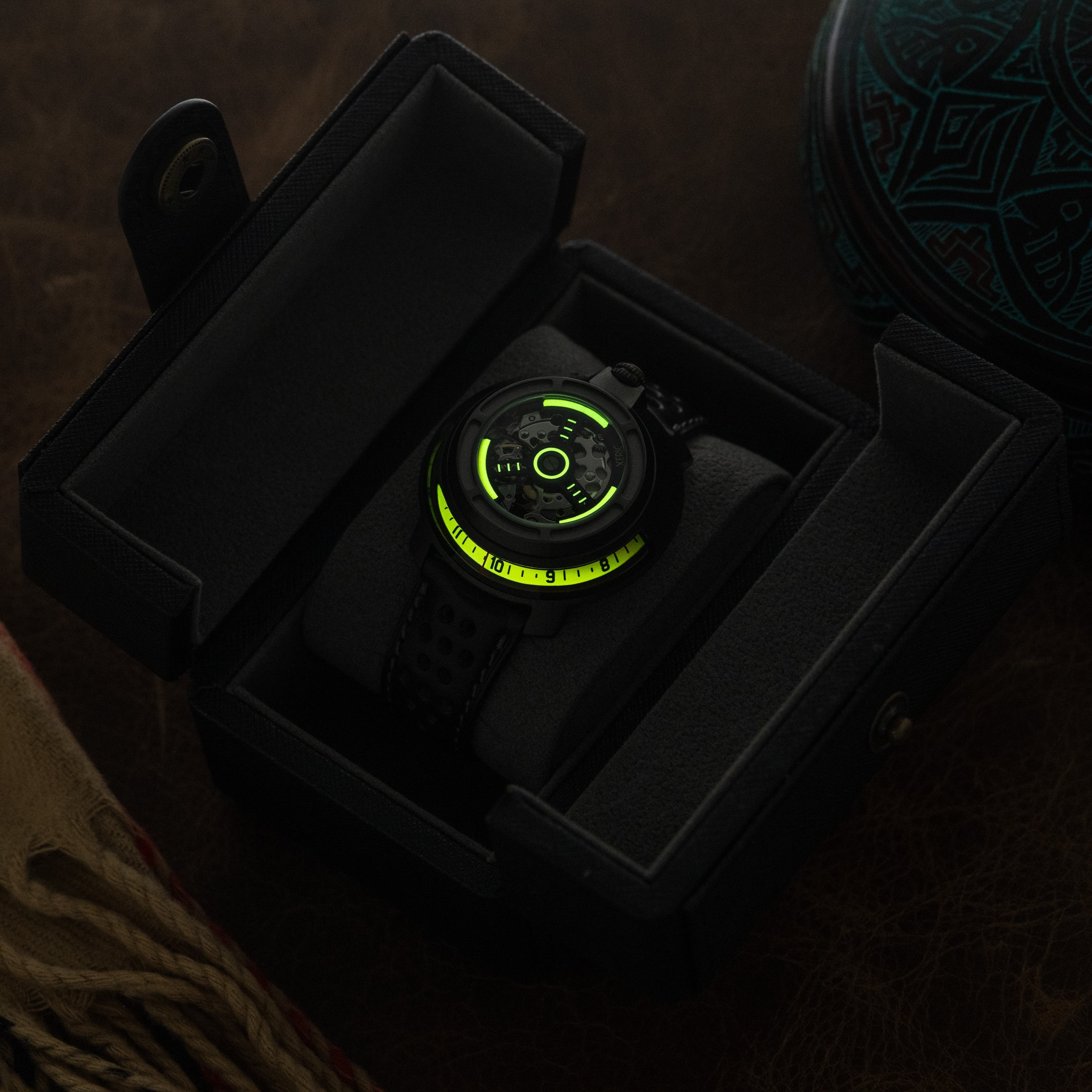 Invertor II Automatic Neon Yellow Lume | Xeric.com – Xeric Watches