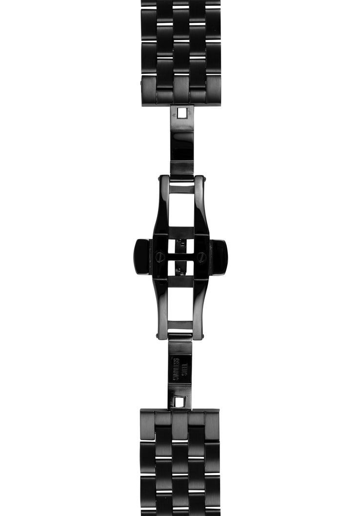 Xeric 20mm Brushed Black Stainless Steel Strap