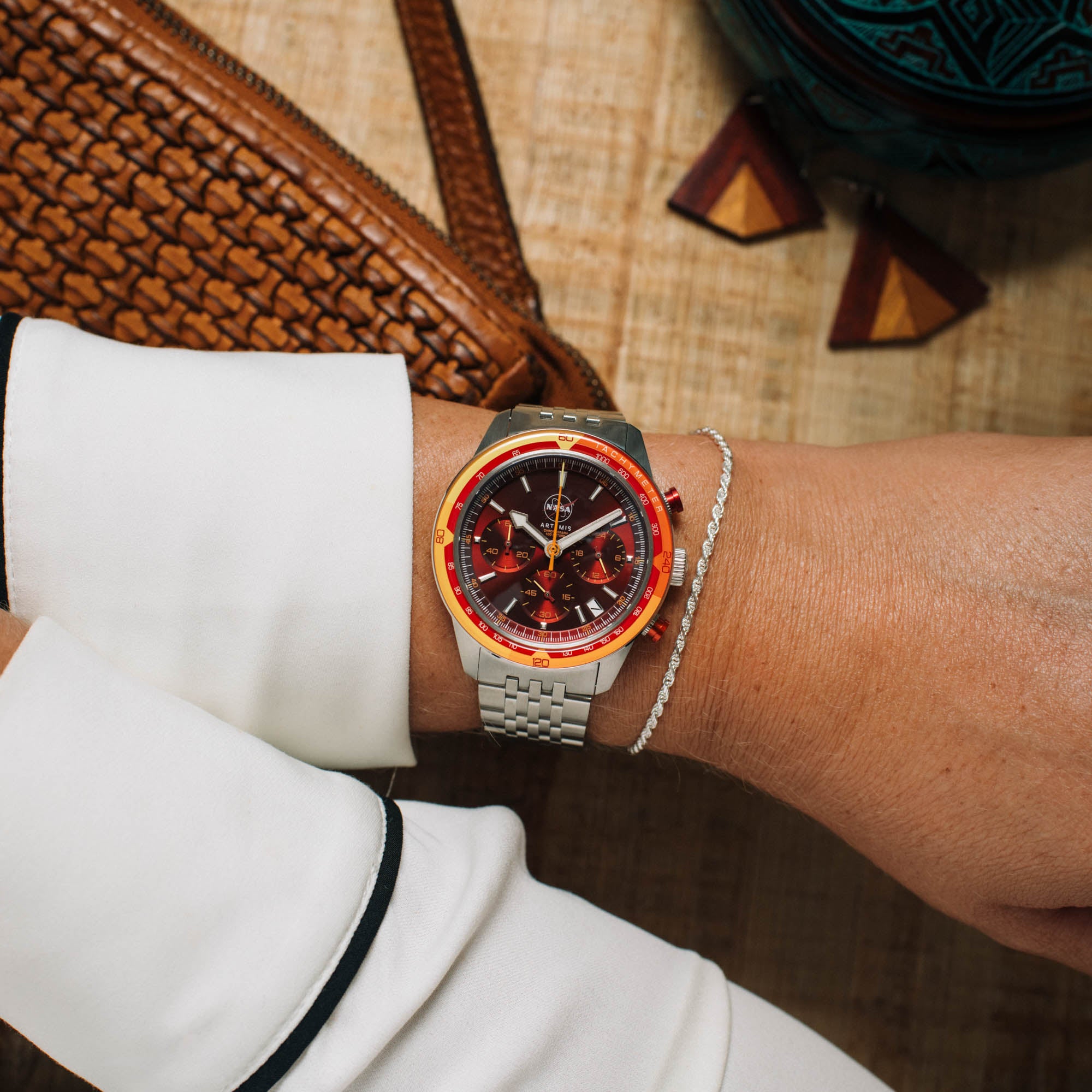 砂時計 Citizen Super Titanium Sapphire Zenshin Chronograph Salmon Dial