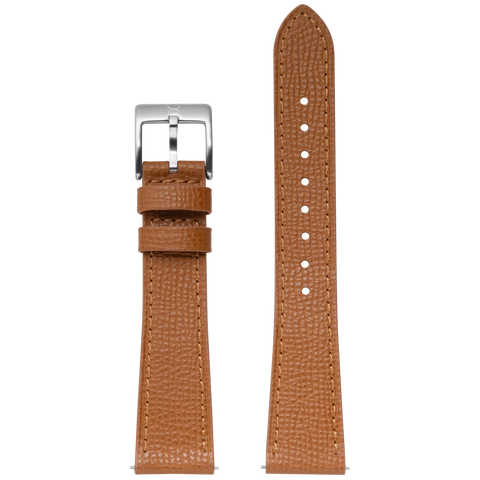 Xeric 20mm Saffiano Tan Leather Strap Silver Buckle featured image