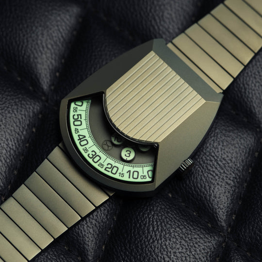 Retronaut Automatic Wandering Hour Matte Green