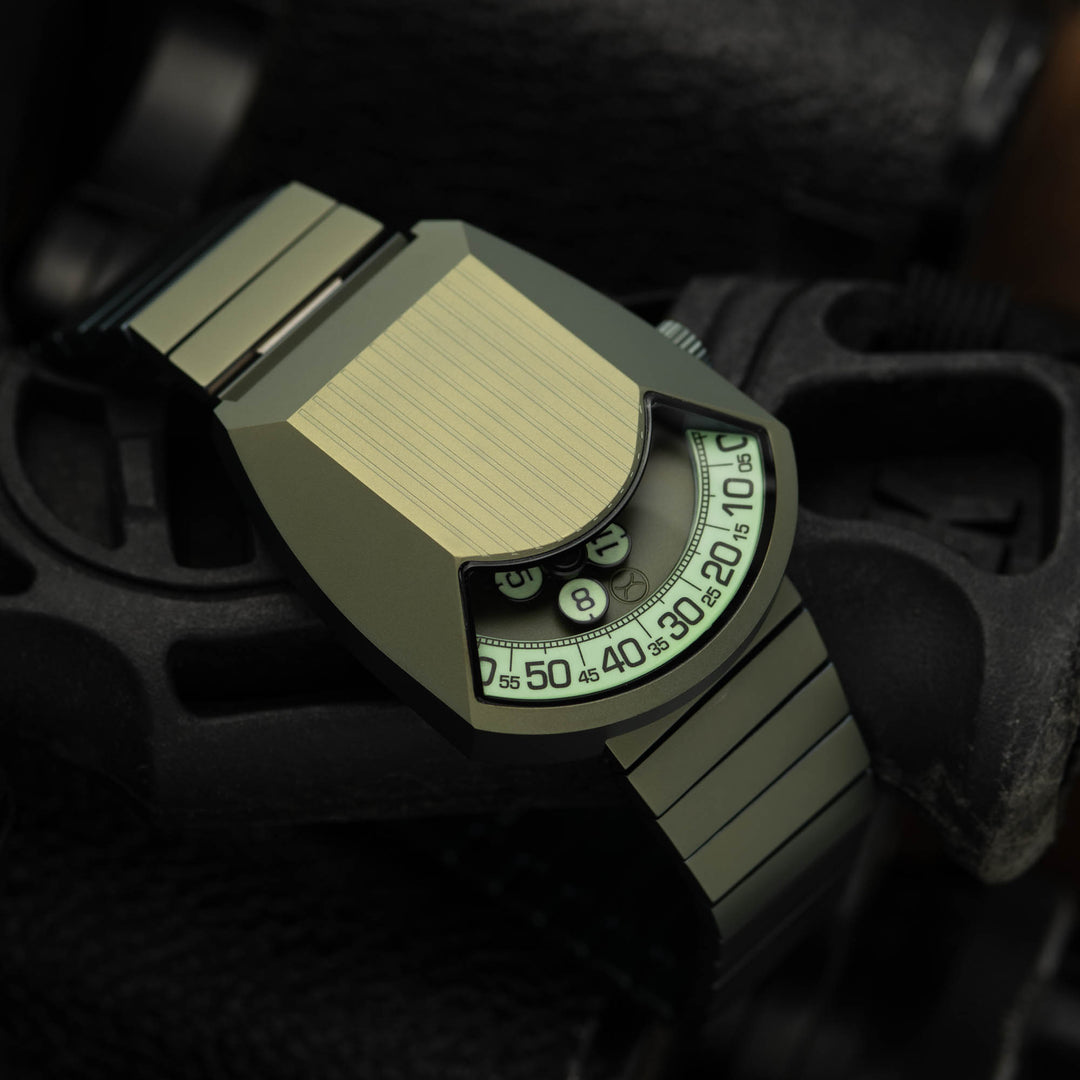 Retronaut Automatic Wandering Hour Matte Green