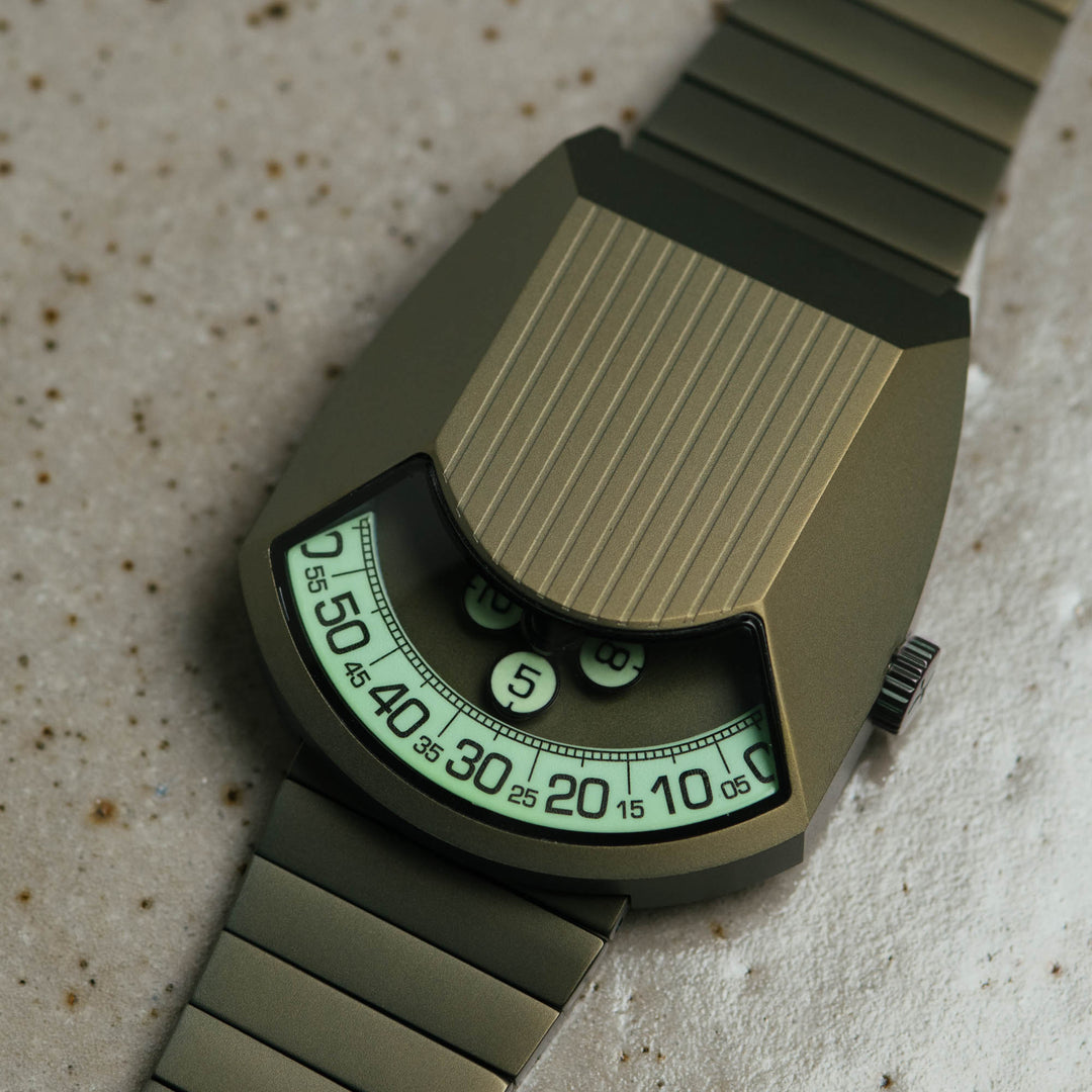 Retronaut Automatic Wandering Hour Matte Green