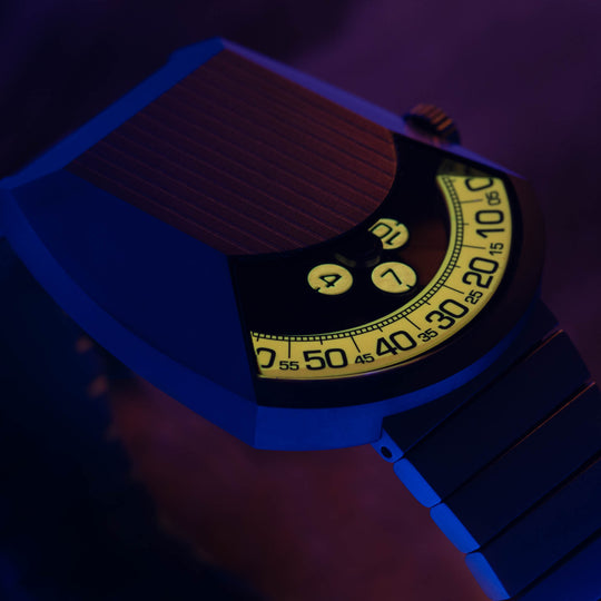 Retronaut Automatic Wandering Hour Matte Gunmetal Orange