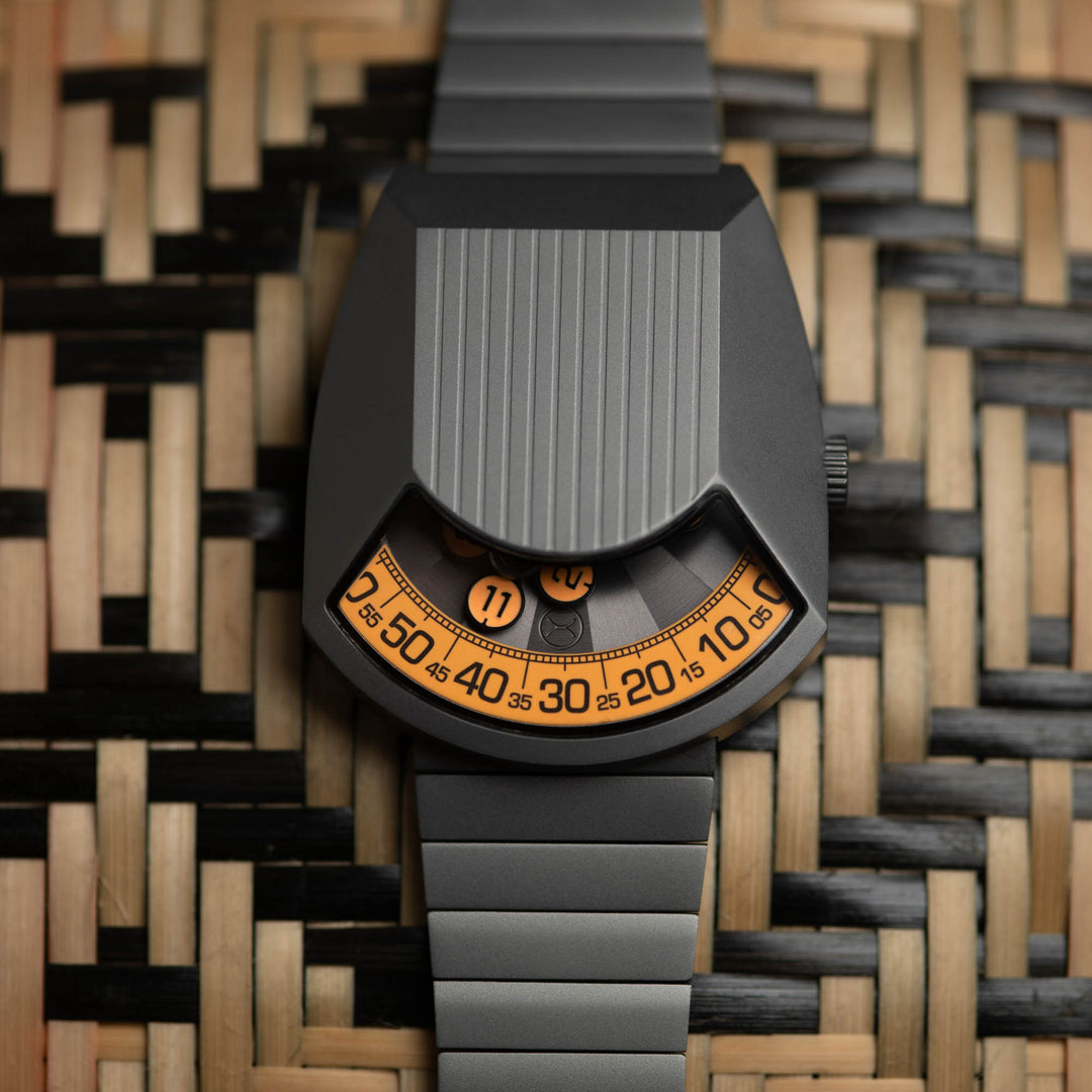 Retronaut Automatic Wandering Hour Matte Gunmetal Orange