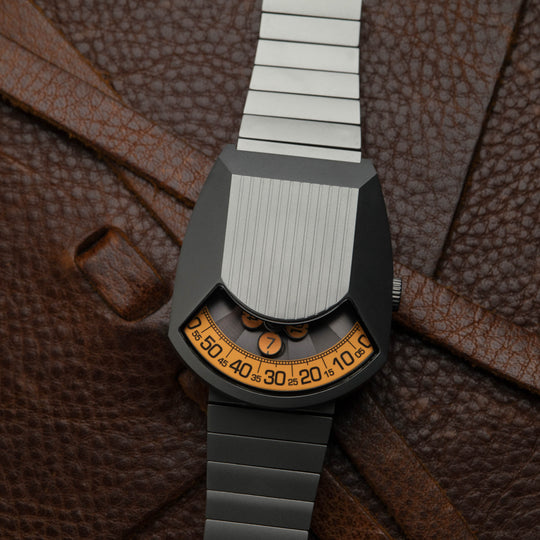 Retronaut Automatic Wandering Hour Matte Gunmetal Orange