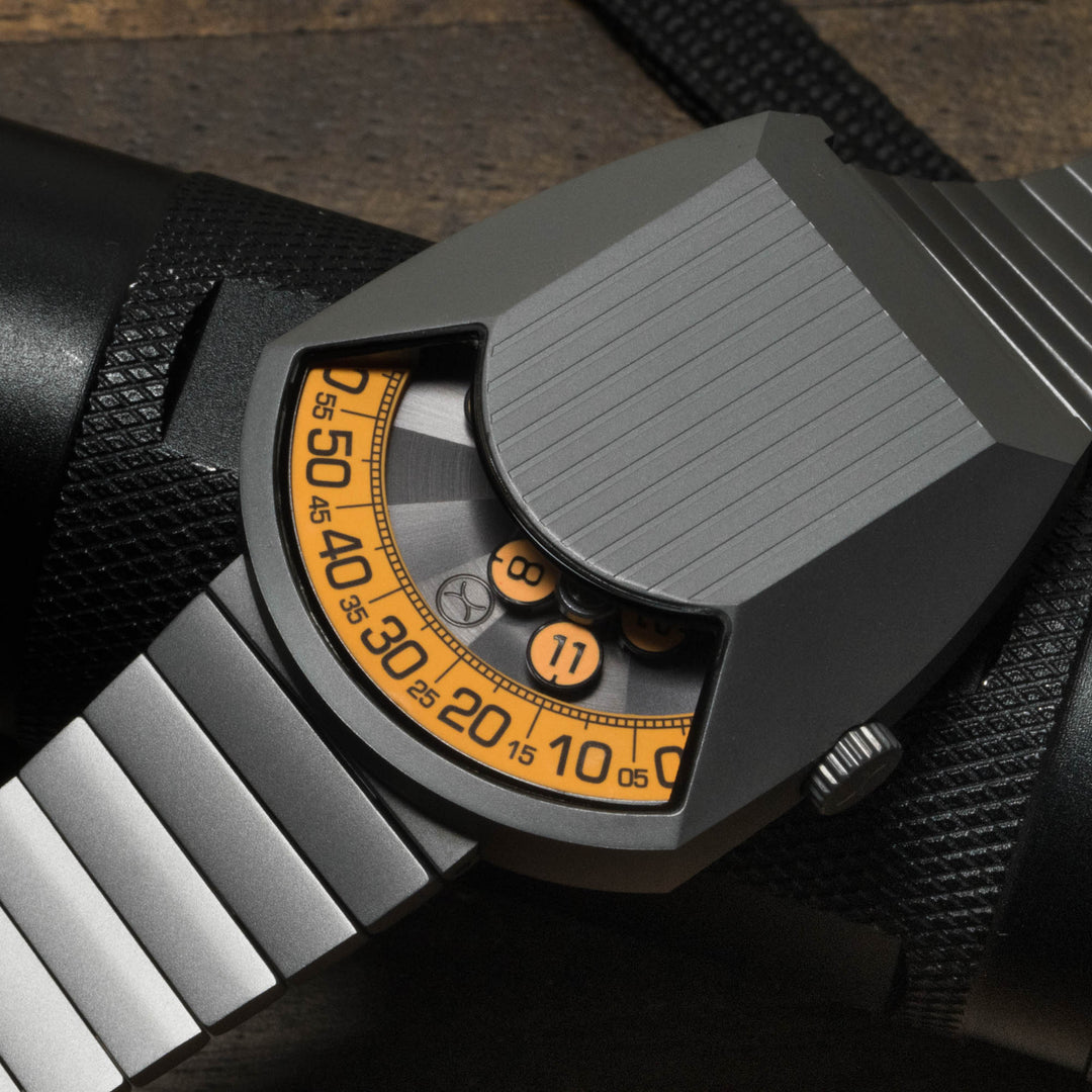 Retronaut Automatic Wandering Hour Matte Gunmetal Orange