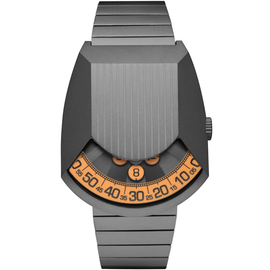 Retronaut Automatic Wandering Hour Matte Gunmetal Orange