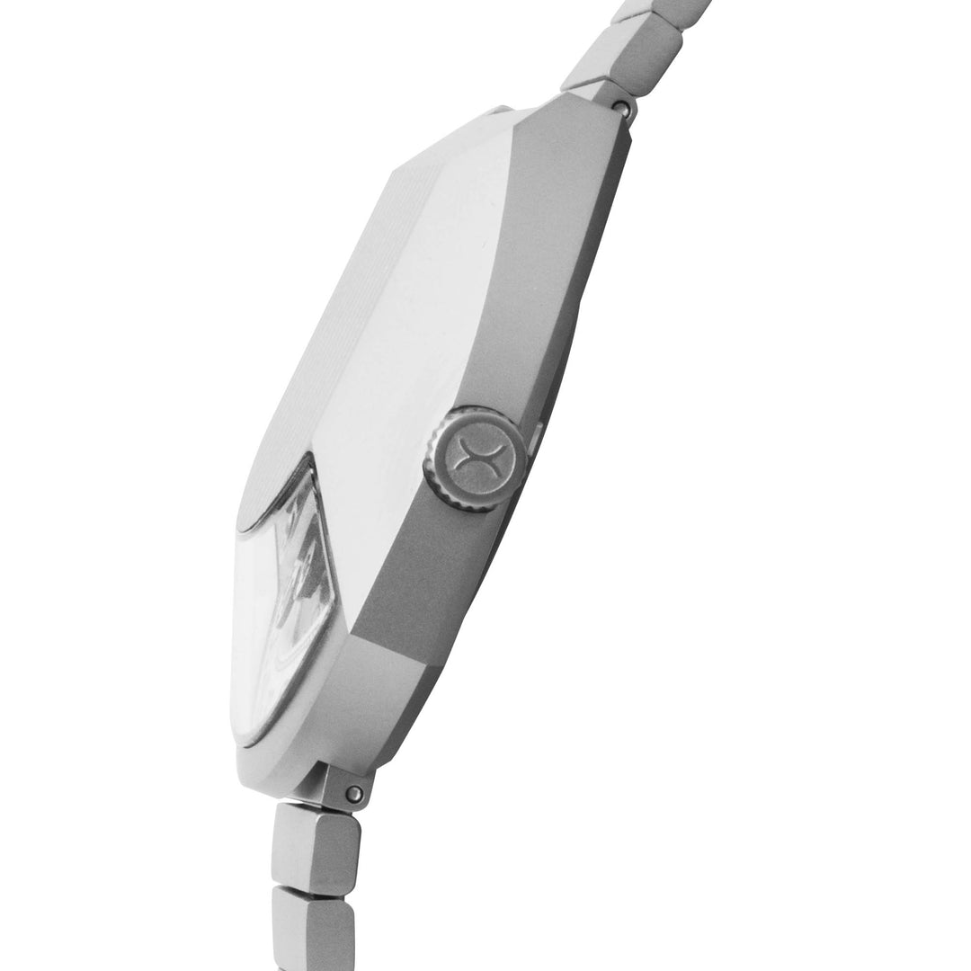 Retronaut Automatic Wandering Hour Matte Steel White