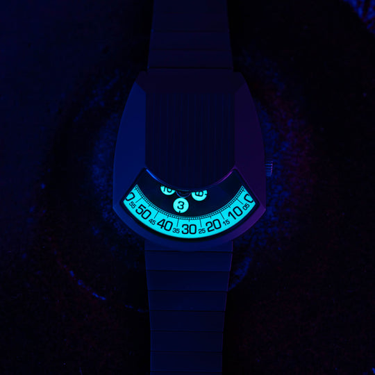 Retronaut Automatic Wandering Hour Matte Steel White