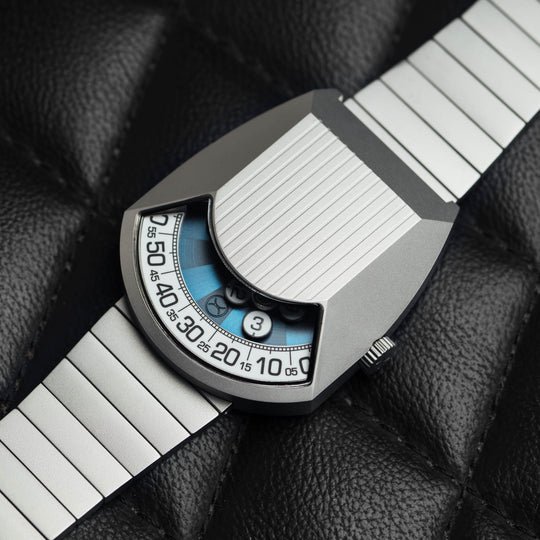 Retronaut Automatic Wandering Hour Matte Steel Blue