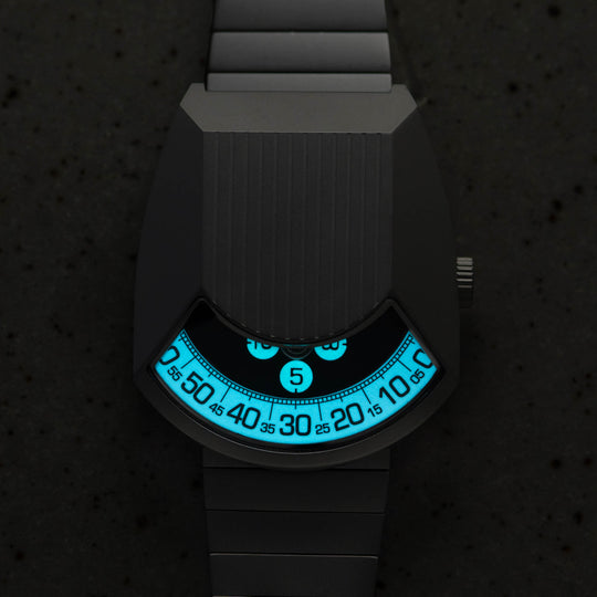 Retronaut Automatic Wandering Hour Matte Steel Blue