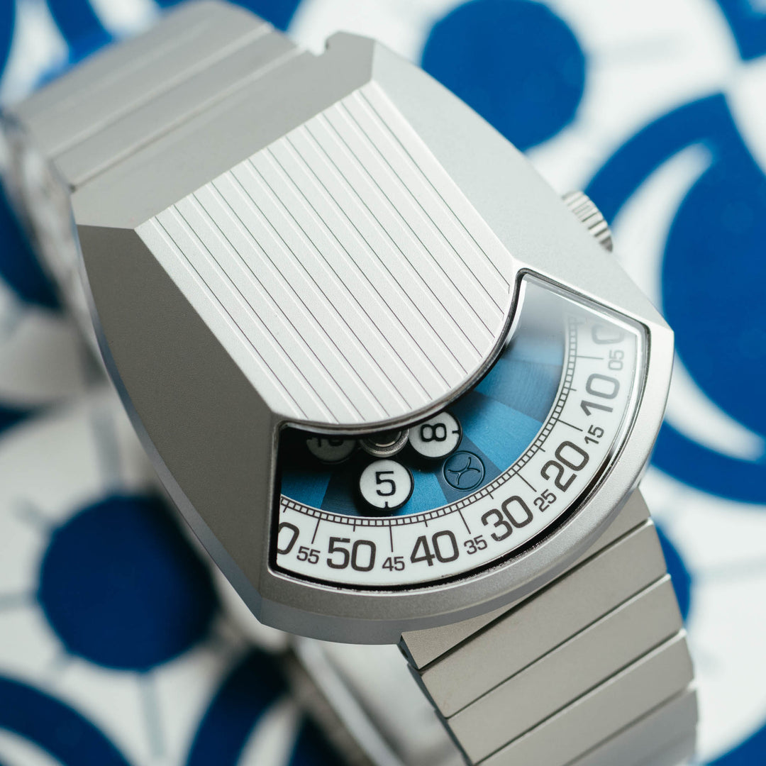 Retronaut Automatic Wandering Hour Matte Steel Blue