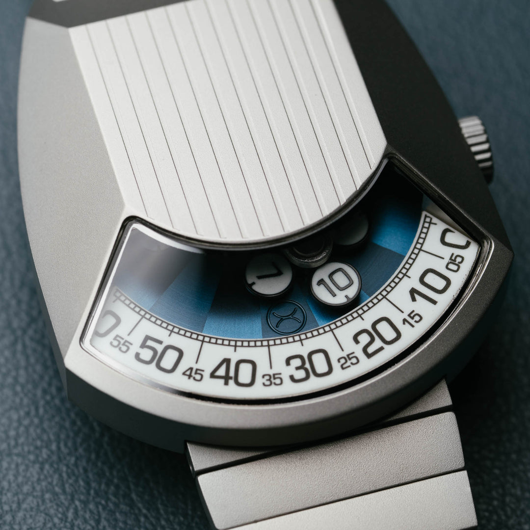 Retronaut Automatic Wandering Hour Matte Steel Blue