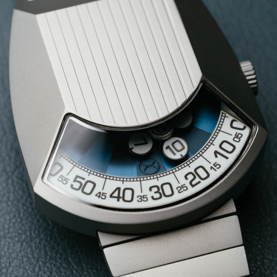 Retronaut Automatic Wandering Hour Matte Steel Blue