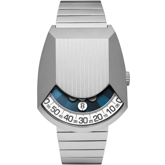 Retronaut Automatic Wandering Hour Matte Steel Blue