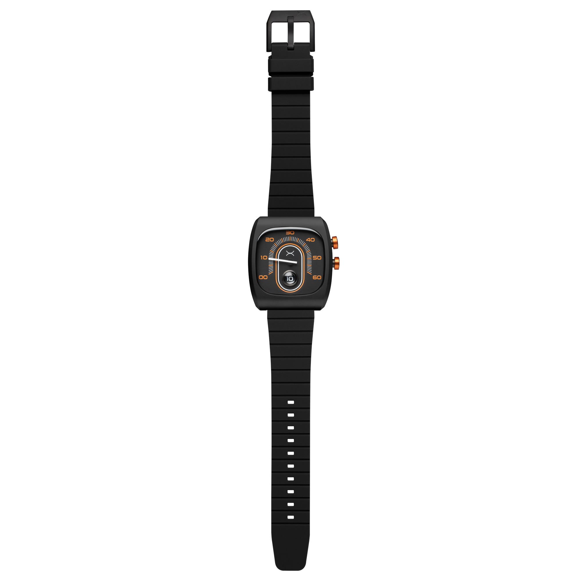 Retroscope Jump Hour Black Orange | Xeric.com – Xeric Watches