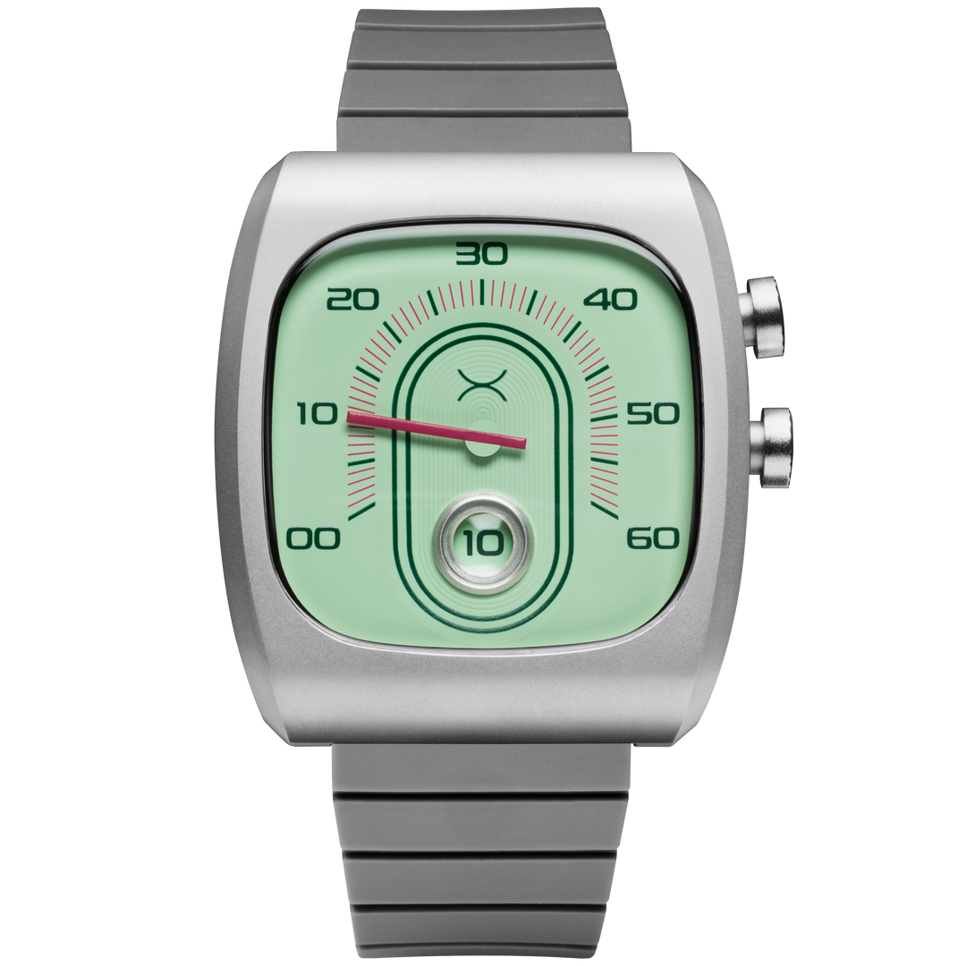 Retroscope Jump Hour Mint Ruby