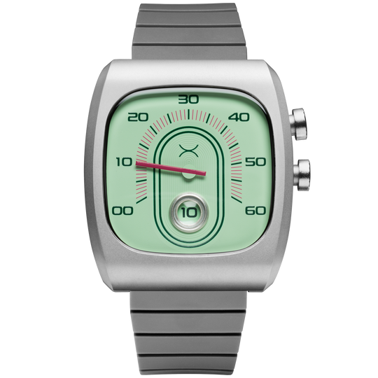 Retroscope Jump Hour Mint Ruby