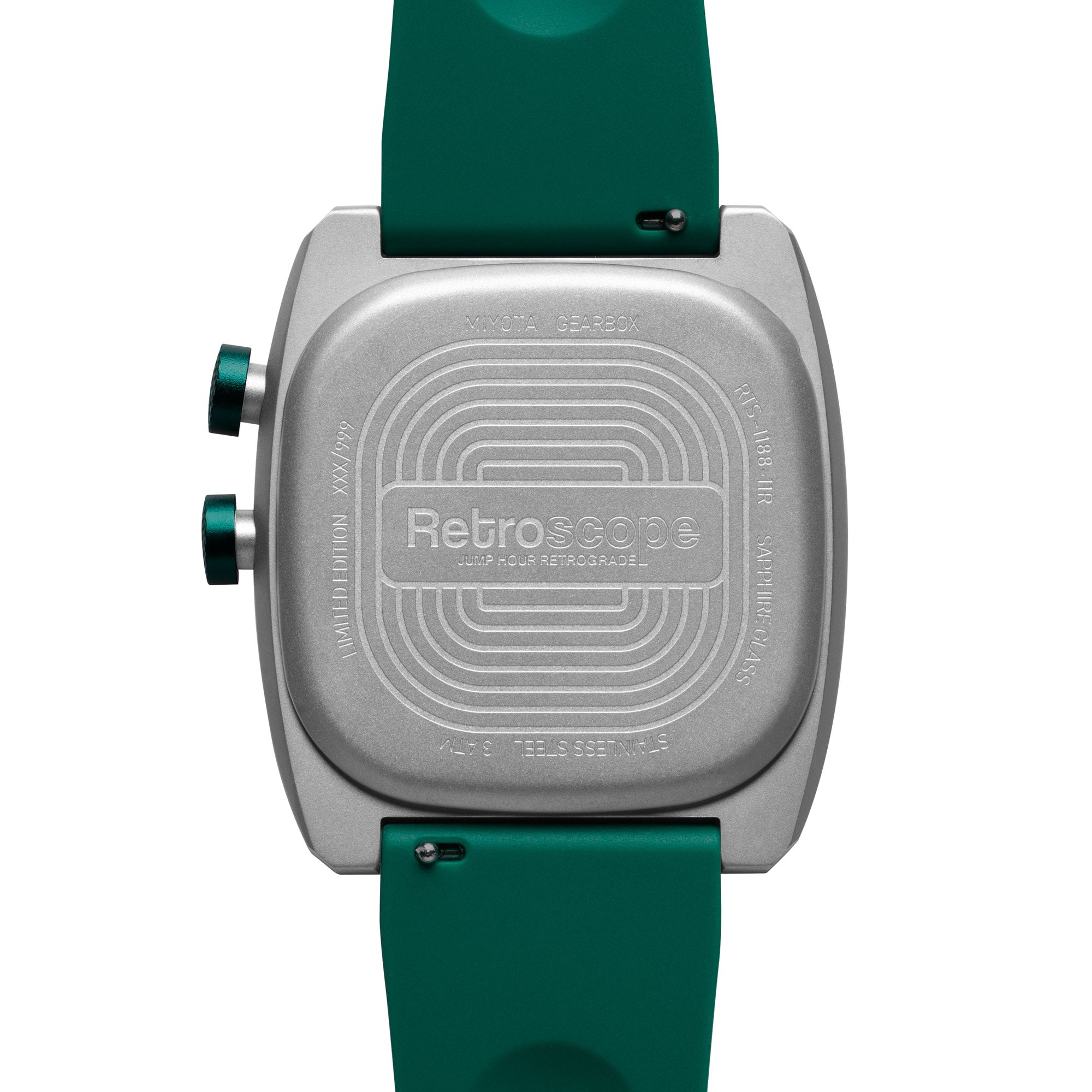 Retroscope Jump Hour Racing Green | Xeric.com – Xeric Watches