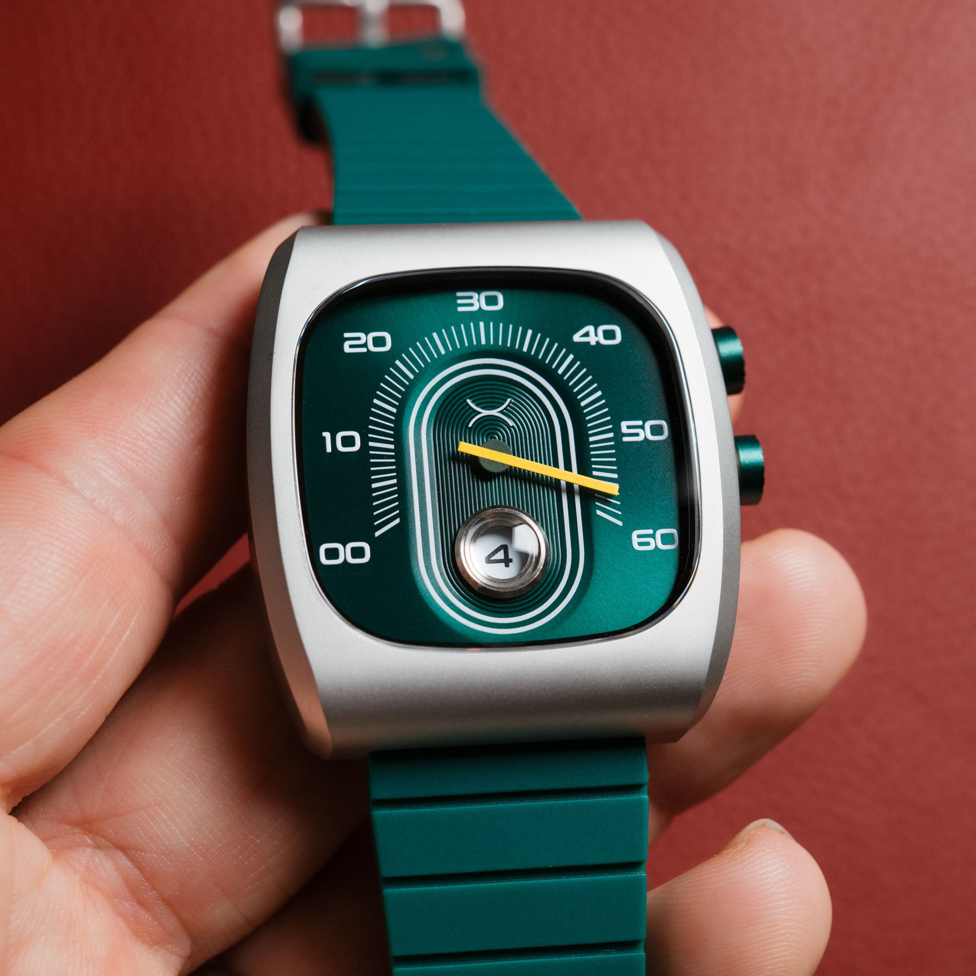 Retroscope Jump Hour Racing Green | Xeric.com – Xeric Watches