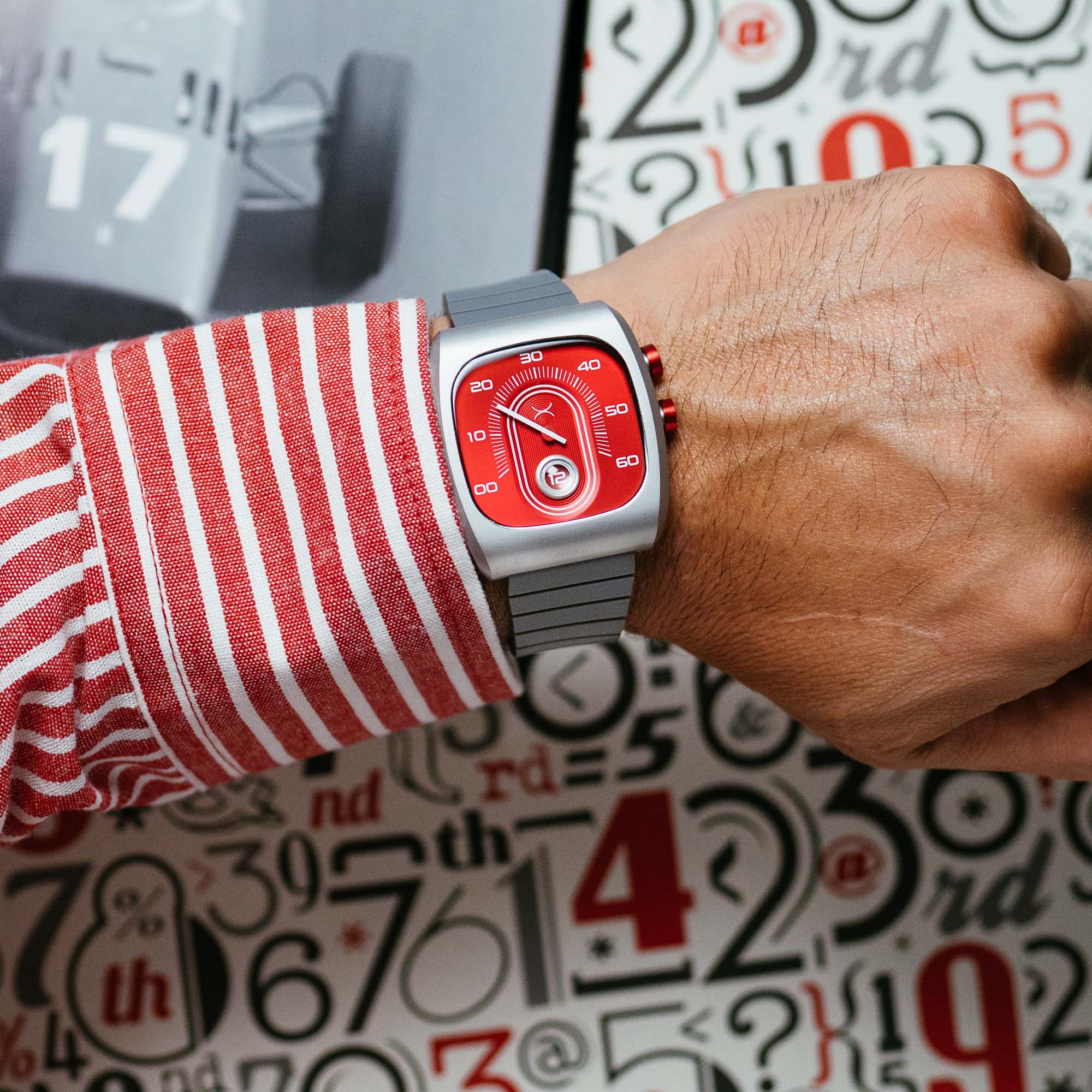 Retroscope Jump Hour Red | Xeric.com – Xeric Watches