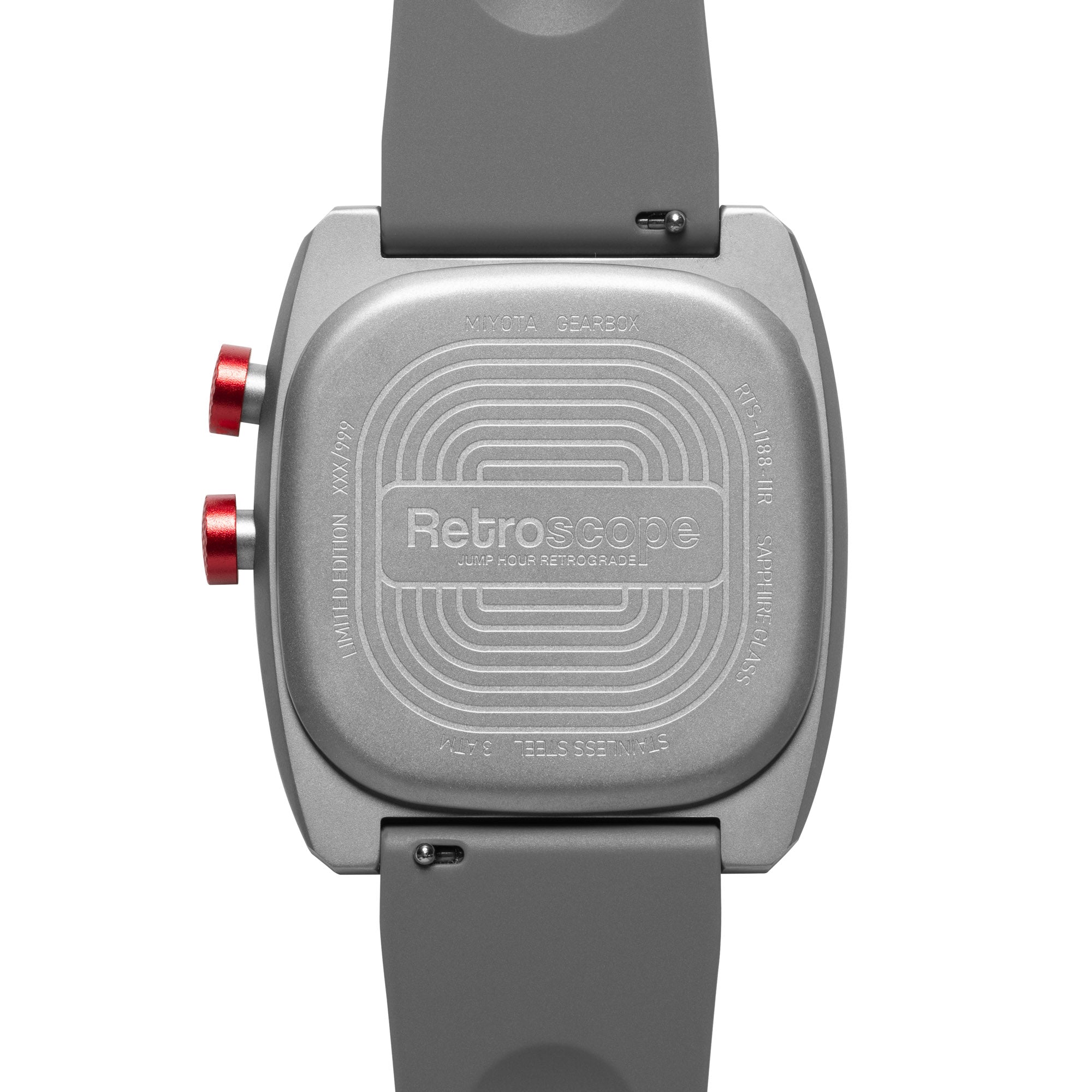 Retroscope Jump Hour Red | Xeric.com – Xeric Watches
