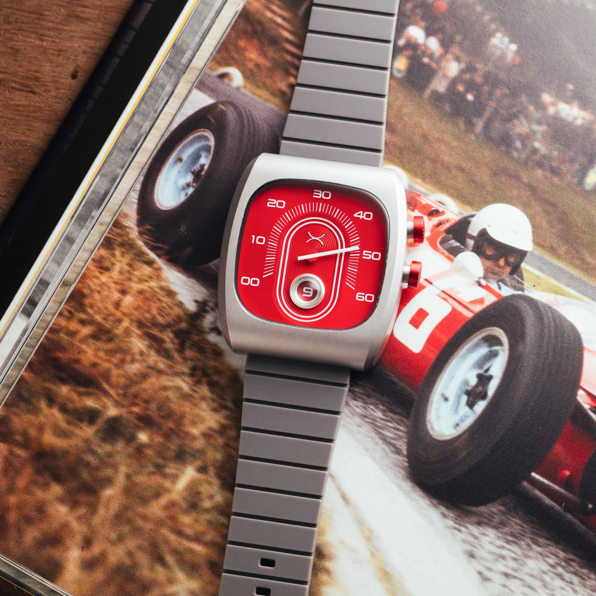 Retroscope Jump Hour Red | Xeric.com – Xeric Watches