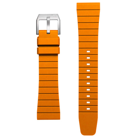 Xeric 22mm Retro Rubber Orange Strap featured image