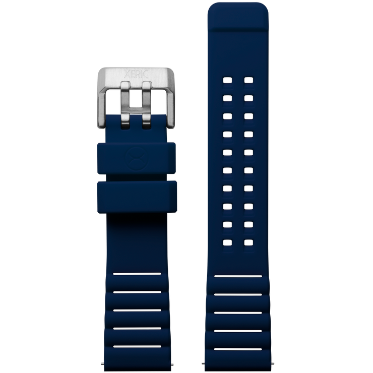 Xeric 22mm Blue White Silicone Strap