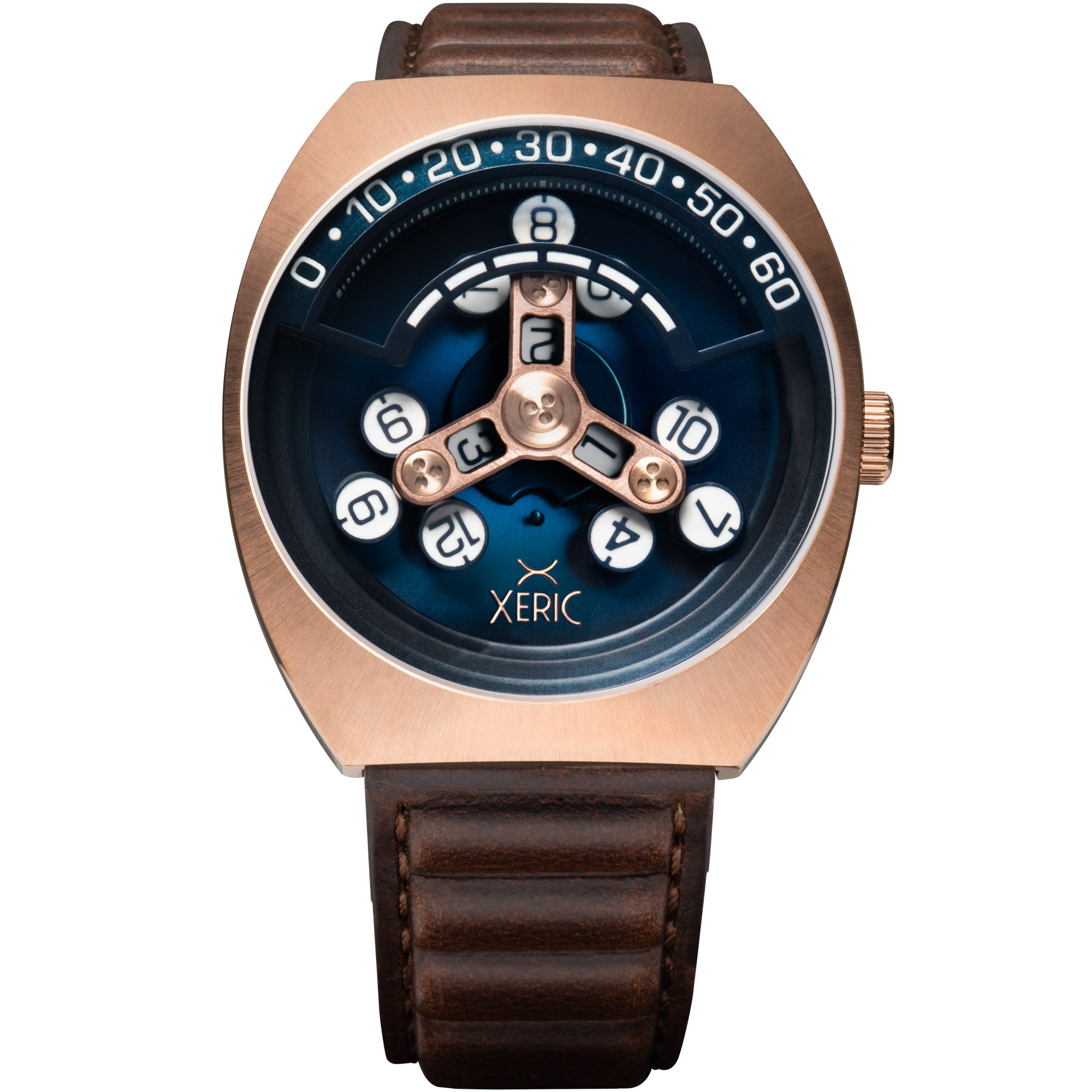 Scrambler Automatic Wandering Hour Rose Gold Ocean | Xeric.com