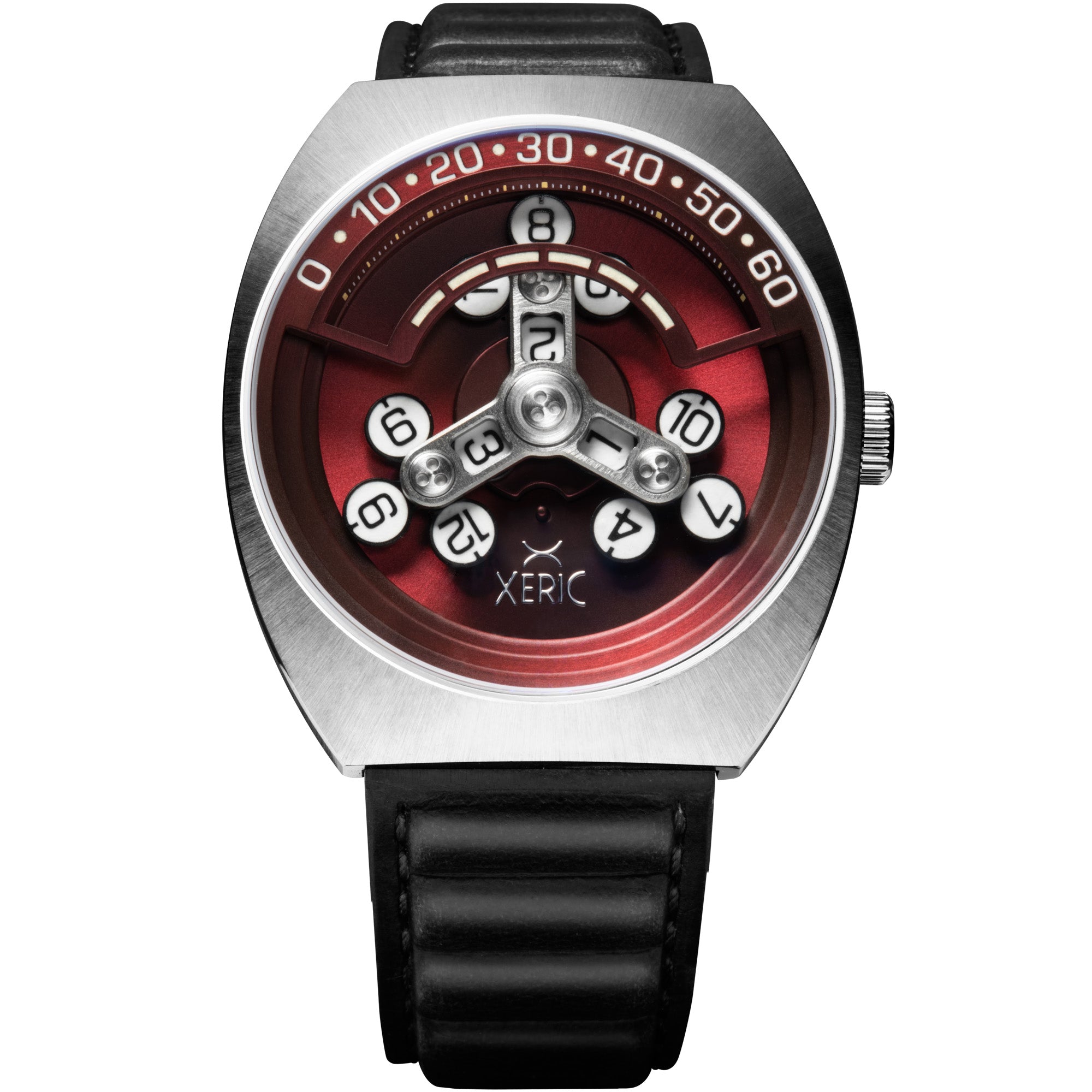 Scrambler Automatic Wandering Hour Black Oxblood | Xeric.com