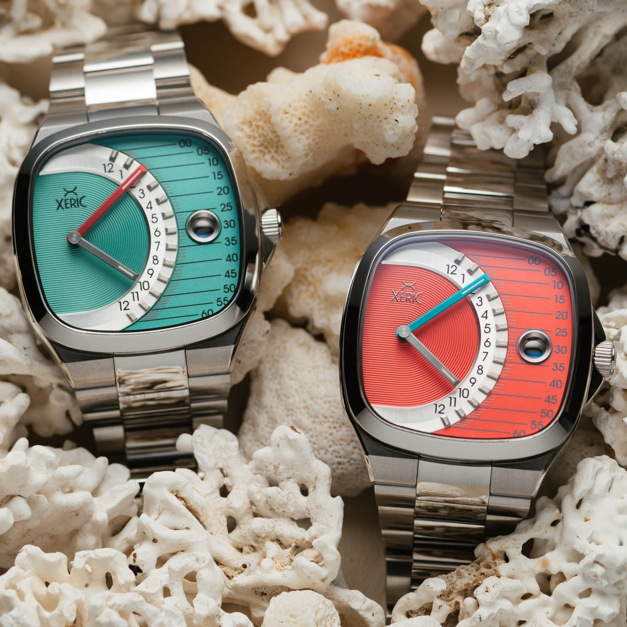 Timeline Retrograde Automatic Salmon | Xeric.com – Xeric Watches