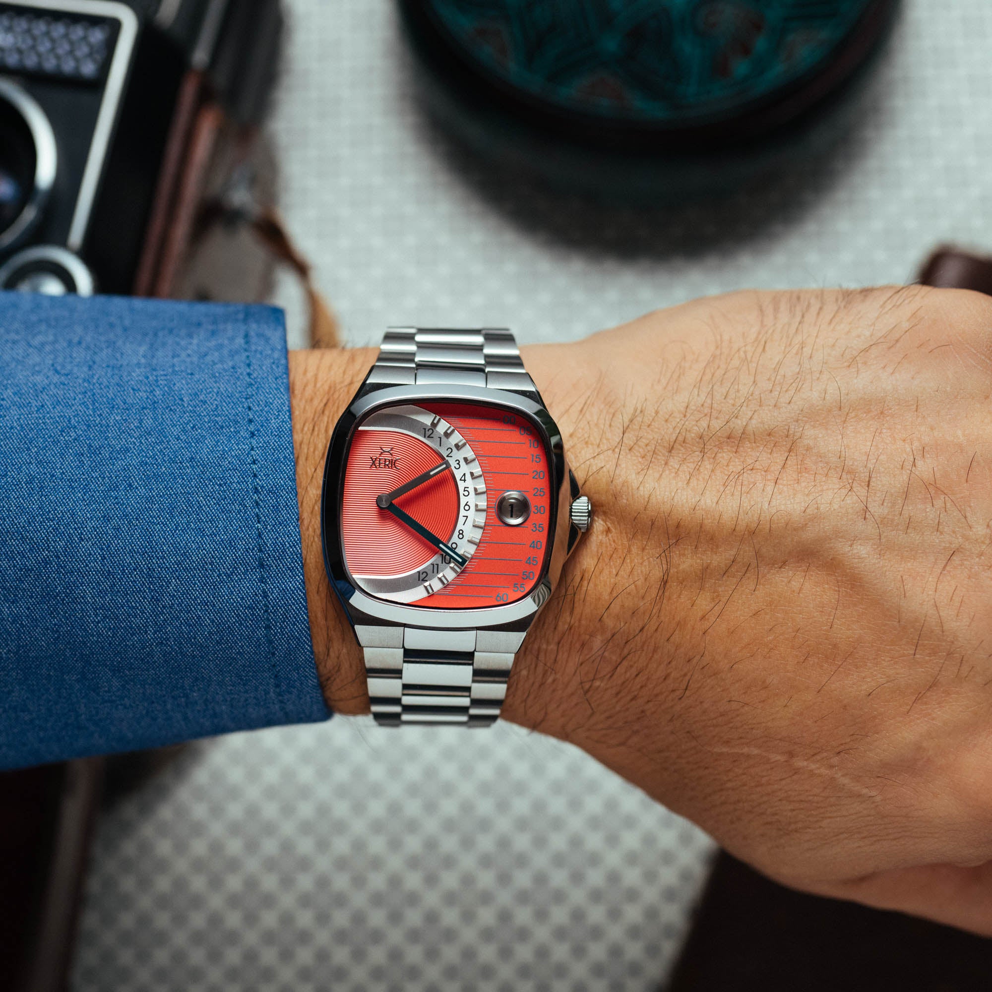 Timeline Retrograde Automatic Salmon | Xeric.com – Xeric Watches