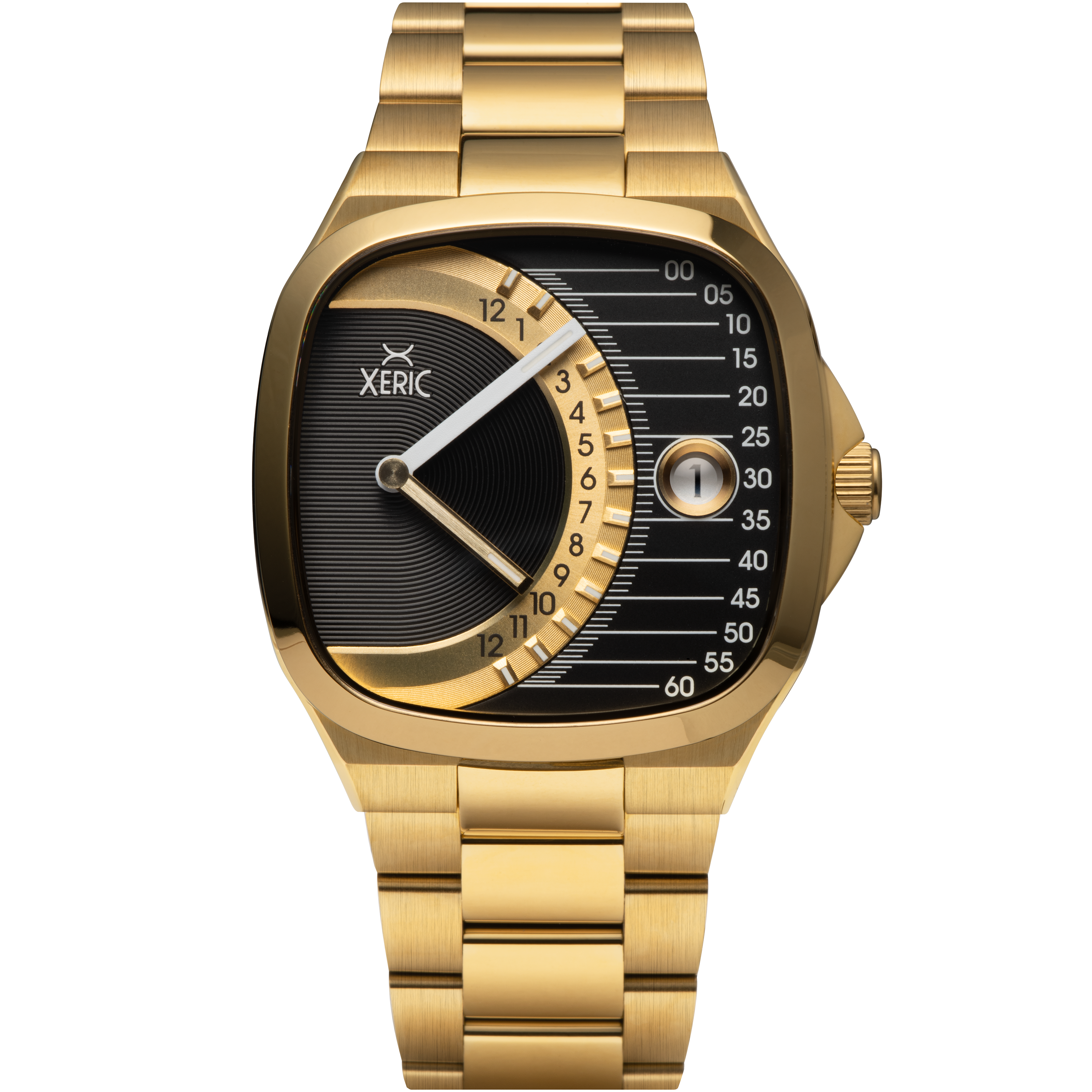 Timeline Retrograde Automatic Gold Black | Xeric.com – Xeric Watches