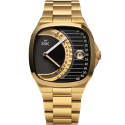 Timeline Retrograde Automatic Gold Black