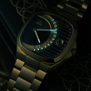 Timeline Retrograde Automatic Gold Black