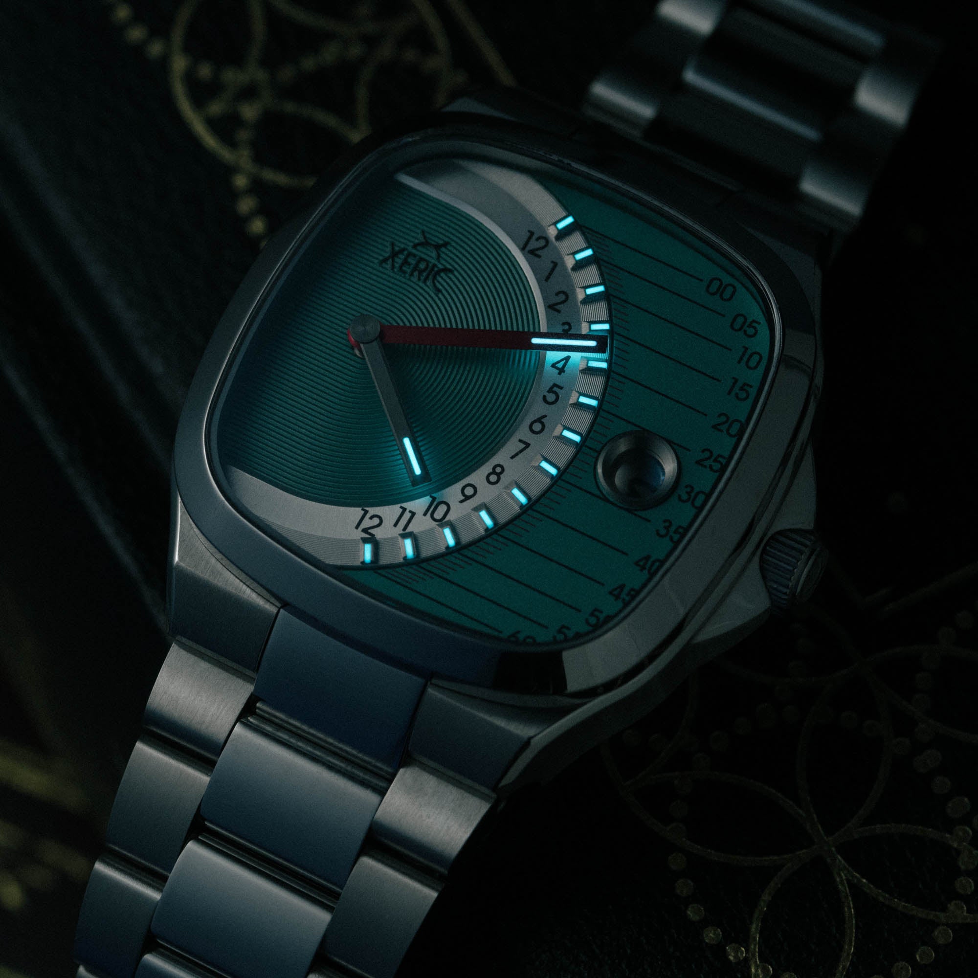 Timeline Retrograde Automatic Mint | Xeric.com – Xeric Watches