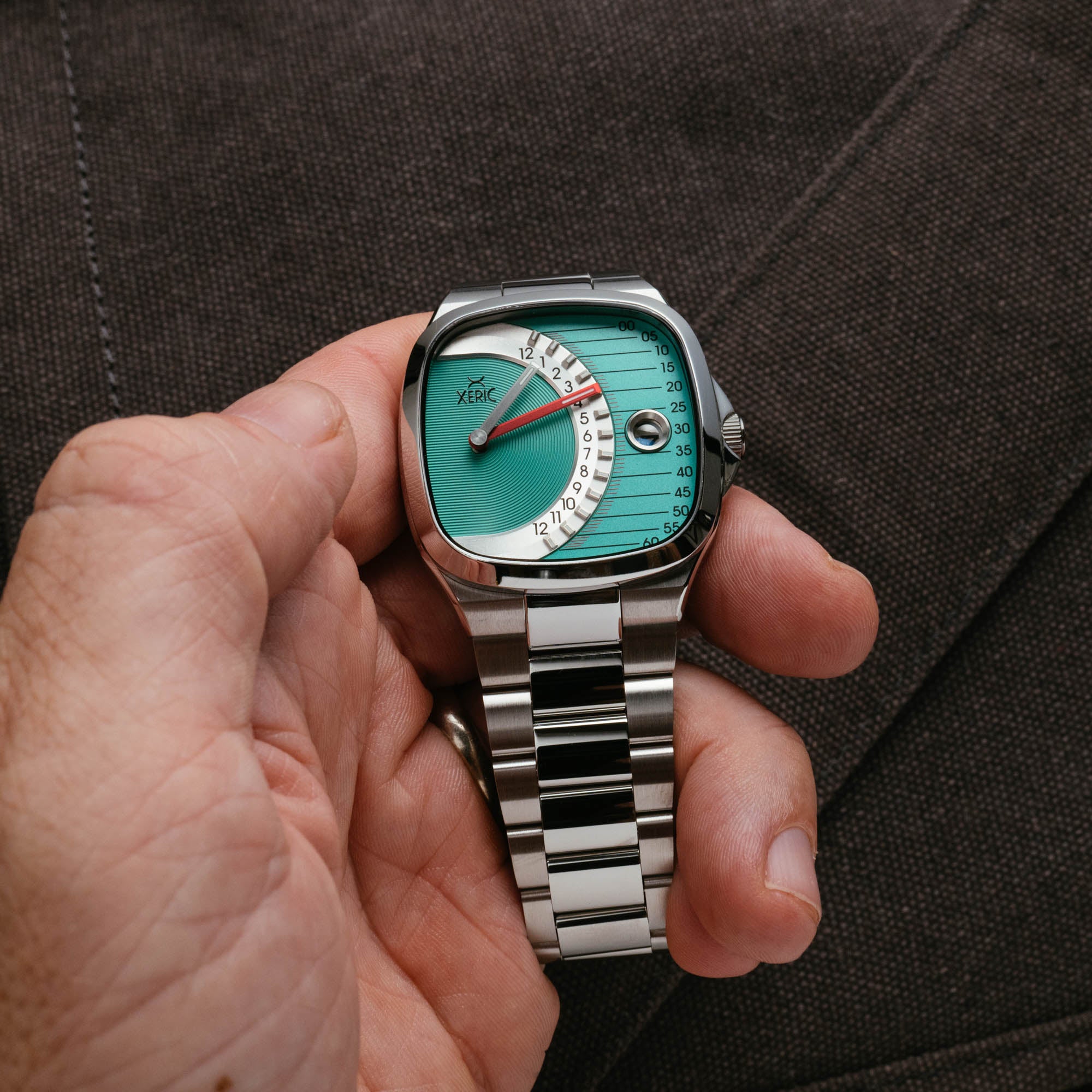 Timeline Retrograde Automatic Mint | Xeric.com – Xeric Watches