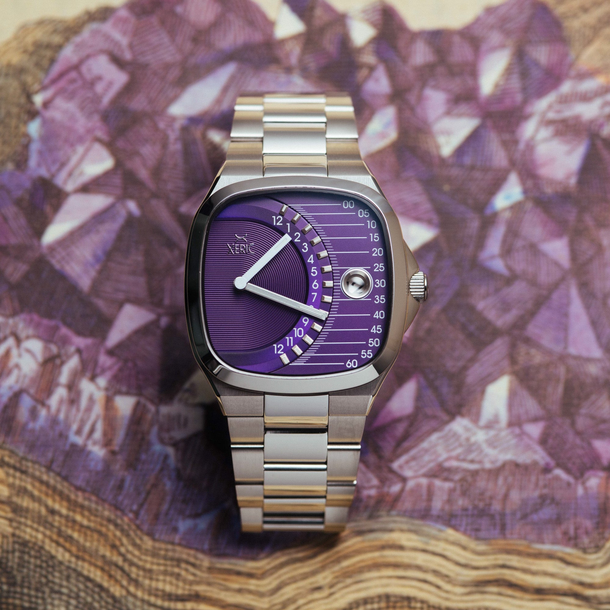 Timeline Retrograde Automatic Purple | Xeric.com – Xeric Watches