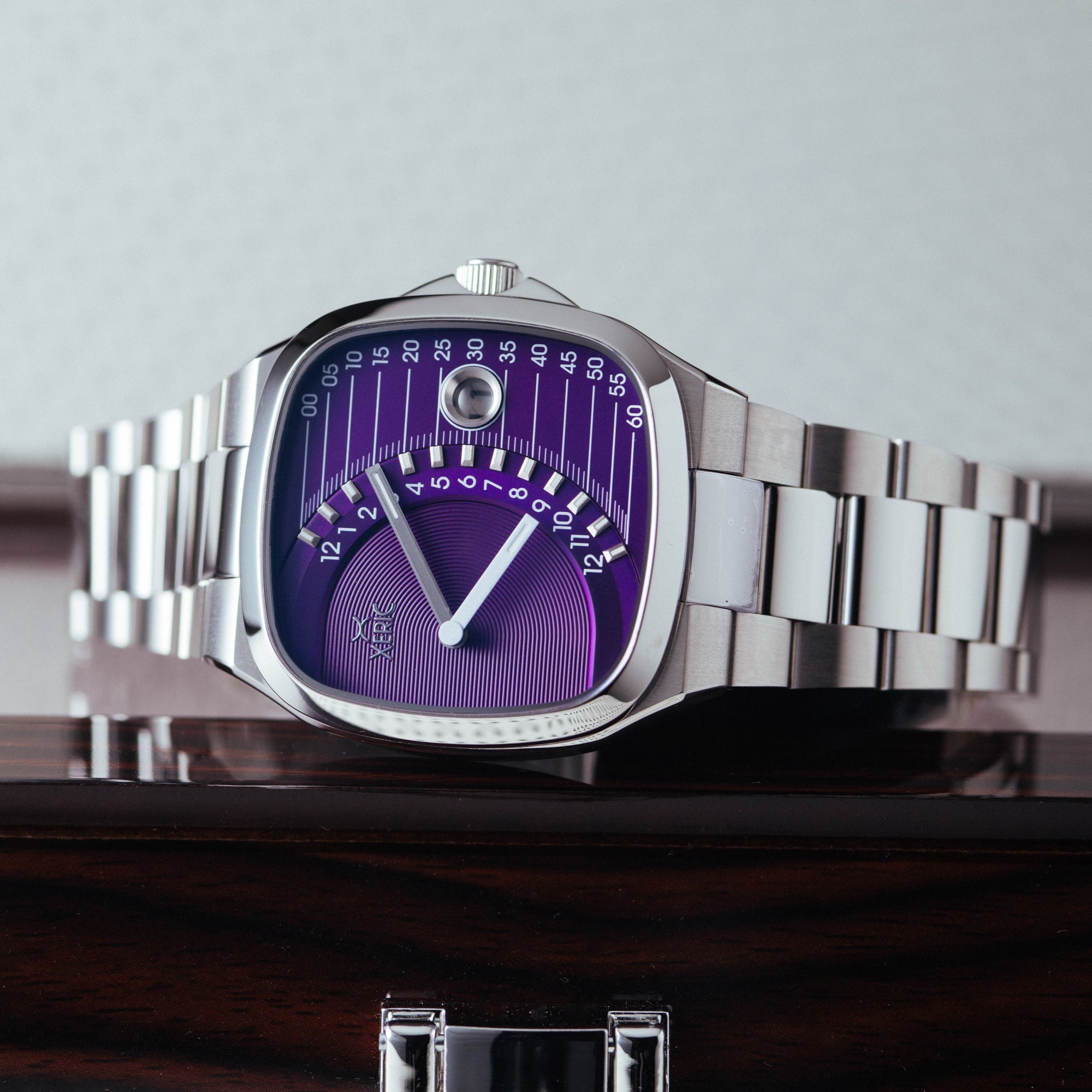 Timeline Retrograde Automatic Purple | Xeric.com – Xeric Watches