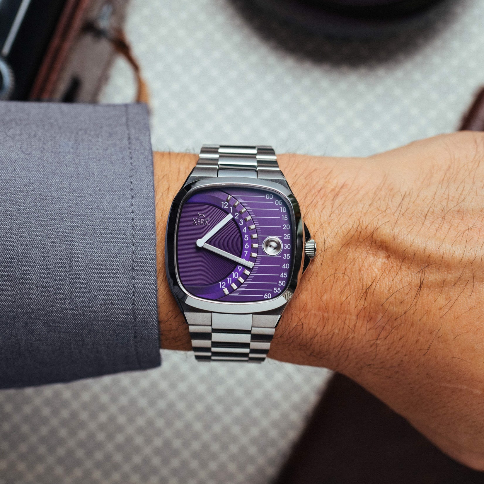 Timeline Retrograde Automatic Purple | Xeric.com – Xeric Watches